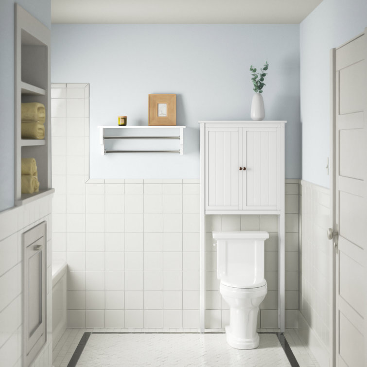 Andover Mills™ Belz 27" W 65" H Over Toilet Hutch With And Wall